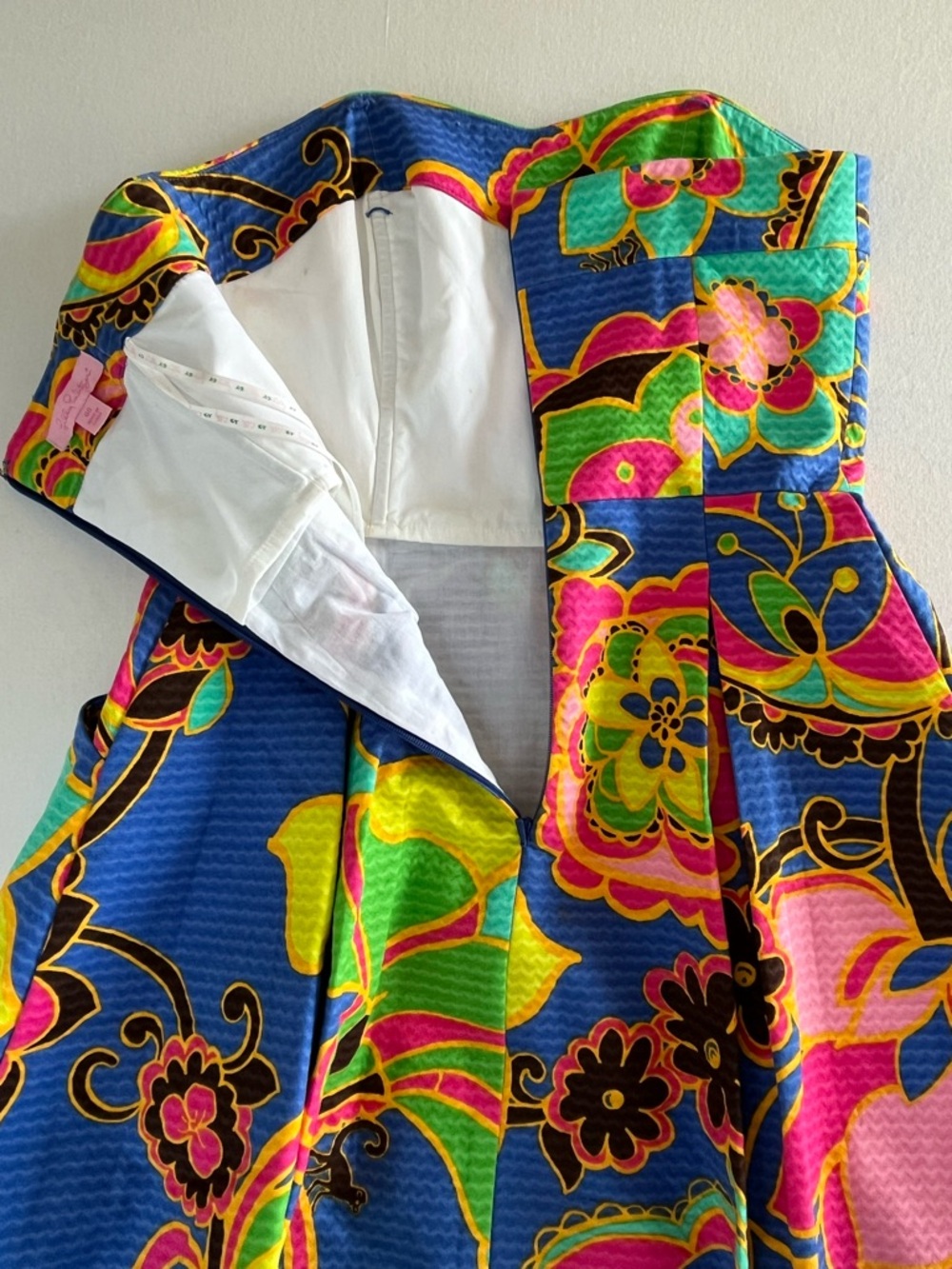 Lilly Pulitzer Bernadette Starry Blue Drama Queen Colorful Sweetheart Dress 00 - Picture 9 of 11